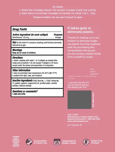Simethicone 125 mg Pouch Back (Simethicone 125 mg Pouch Back)